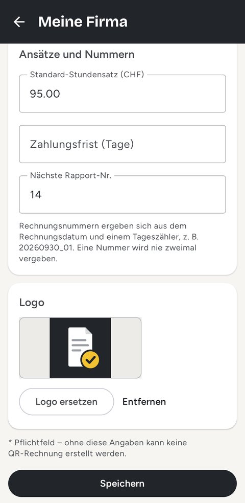 Ansätze, Nummern und Logo